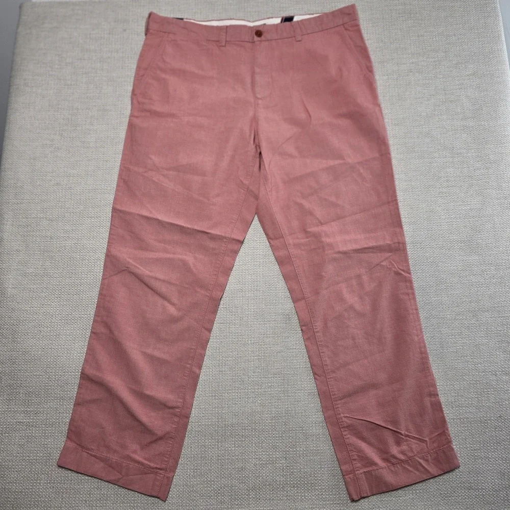 Tommy Hilfiger Men's 38x30 Stretch Chino Custom Fit Casual Pants Salmon Pink NWT